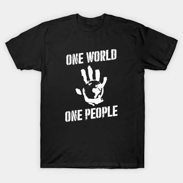 Flag Smashers - One World One People T-Shirt by BadCatDesigns